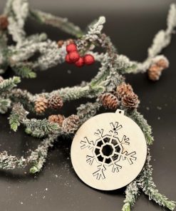 Schneeflocke,Christbaumanhänger, Weihnachten, Holz