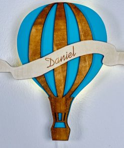 Nachtleuchte Heißluftballon mit Wolken