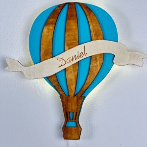 Nachtleuchte Heißluftballon mit Wolken