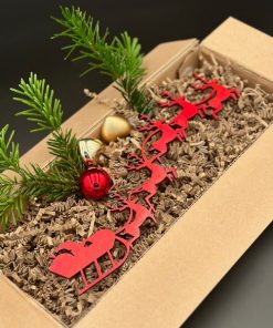 Hirsche,Santa Claus, Christbaumanhänger, Weihnachten, Holz