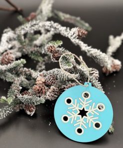 Schneeflocke,Christbaumanhänger, Holz, Weihnachten