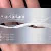 Karte aus Edelstahl mit personalisierter Gravur
