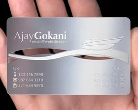 Karte aus Edelstahl mit personalisierter Gravur