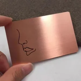 Lasergravierte Metallkarte mit Firmenbranding