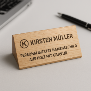Acryl-Namensschild mit farbigem Druck
