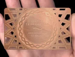 Eventkarte aus Aluminium mit Wunschdesign