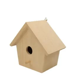 Natürliches Vogelhaus mit Wunschgravur für individuelle Dekoration und Vogelschutz