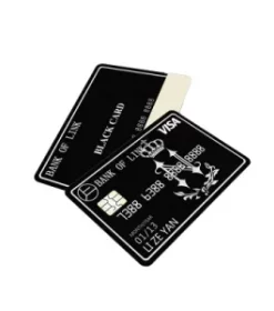 Metallkarte mit Branding für Unternehmen