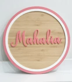 Holzschilder für Türen mit Namen und Symbolen