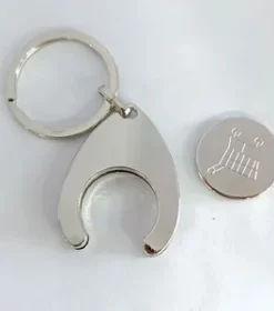 Praktischer Einkaufswagenchip am Schlüsselanhänger