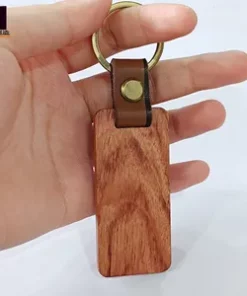 Schlüsselanhänger Holz mit Adresse