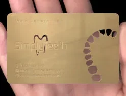 Gravierte Metallkarte für besondere Anlässe