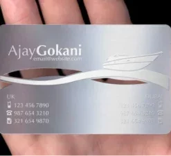 Edle Eventkarte mit Prägung auf Metall