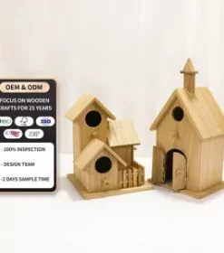 Individuelles Hochzeitsvogelhaus mit Gravur von Namen und Datum für bleibende Erinnerung