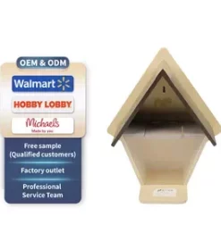 Wetterfestes Hartholz-Vogelhaus mit langlebiger Gravur für professionelle Gärten
