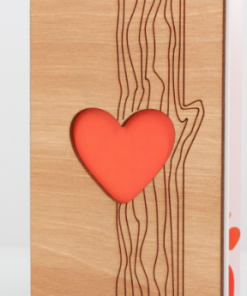 Postkarte aus Birkenholz mit Gravur für Weihnachtsgrüße Einladungen oder Danksagungen