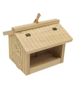 Personalisierbares Vogelhaus mit Namensschild und wetterfester Oberfläche für ganzjährige Nutzung