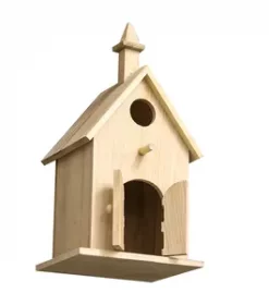 Rustikales Vogelhaus mit Wunschgravur als besonderes Geschenk für Naturfreunde