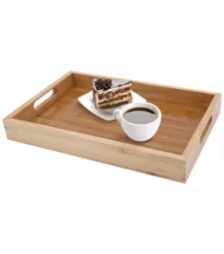 Mediterranes Tablett aus Holz graviert