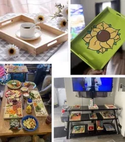 Graviertes Holzbrett zum Servieren