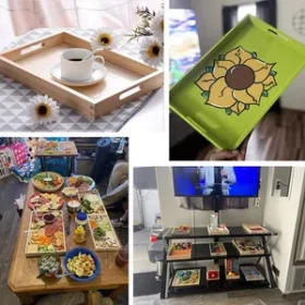 Graviertes Holzbrett zum Servieren