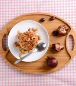 Serviertablett mit Spruch graviert