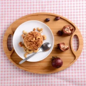 Serviertablett mit Spruch graviert