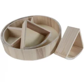 Holztablett mit Blütenmotiv graviert