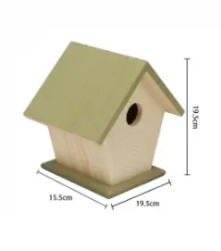 Vogelhaus mit eingraviertem Segensspruch oder Bibelvers für christliche Feste