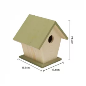 Vogelhaus mit eingraviertem Segensspruch oder Bibelvers für christliche Feste