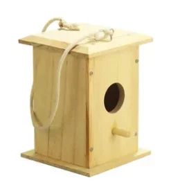 Wetterfestes Vogelhaus mit Wunschtext liebevoll graviert für Familien und Kinder