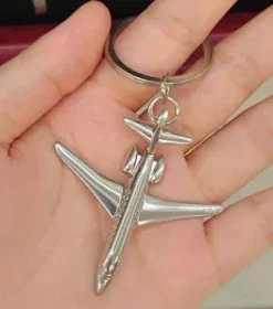 Flugzeug-Fanartikel Schlüsselanhänger aus gebürstetem Metall