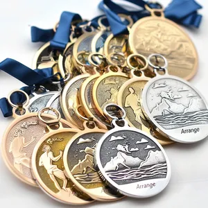 Sportmedaille aus Metall mit Wunschtext
