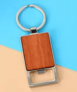 Schlüsselanhänger mit Clip aus Holz