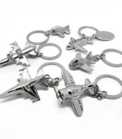 Präzise gearbeiteter 3D-Flugzeug-Schlüsselanhänger aus Zink
