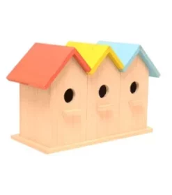 Vogelhaus mit floraler Gravur für stilvolle Gartenmomente mit persönlicher Note