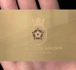 Designkarte aus Edelstahl für Unternehmer