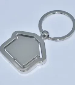 Flacher Edelstahl-Schlüsselanhänger blanko