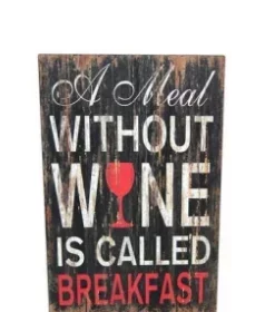 Holzschild mit Jahreszahl und Widmung