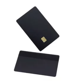 Metallkarte mit geätztem QR-Code