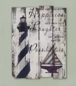 Hängeschild aus Holz mit Spruch