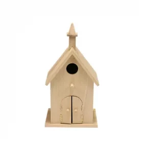 Freistehendes Vogelhaus mit festem Standfuß und Wunschgravur für Einfahrten und Wege