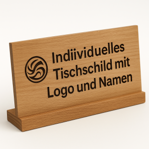 Acryl-Namensschild mit Firmenbranding
