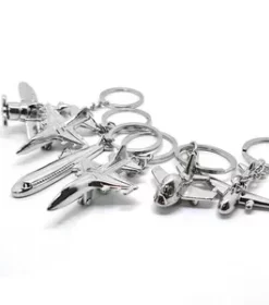3D-Metall-Flugzeuganhänger für Schlüsselbund oder Rucksack