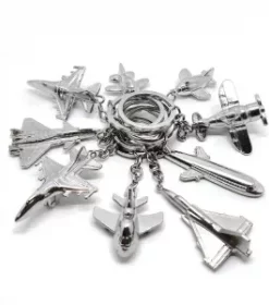 Anhänger mit Flugzeugdesign aus Metall für Reiselustige