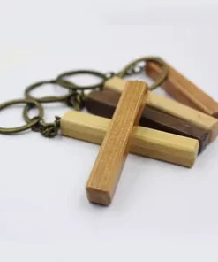 Haus-Schlüsselanhänger Holz