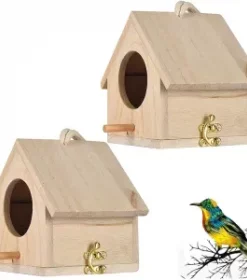 Einzigartiges Vogelhaus mit Farblack und Gravur kombiniert für maximalen Kontrast