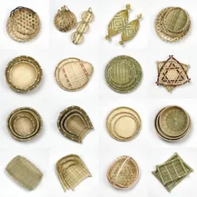 Kunstvoll graviertes Holztablett