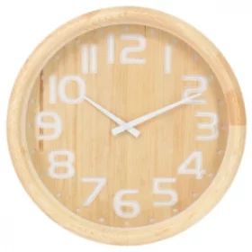 Wanduhr aus Eiche mit graviertem Zitat und präzisem Uhrwerk