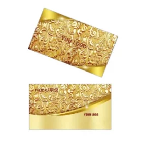 Metallkarte mit Symbolgravur